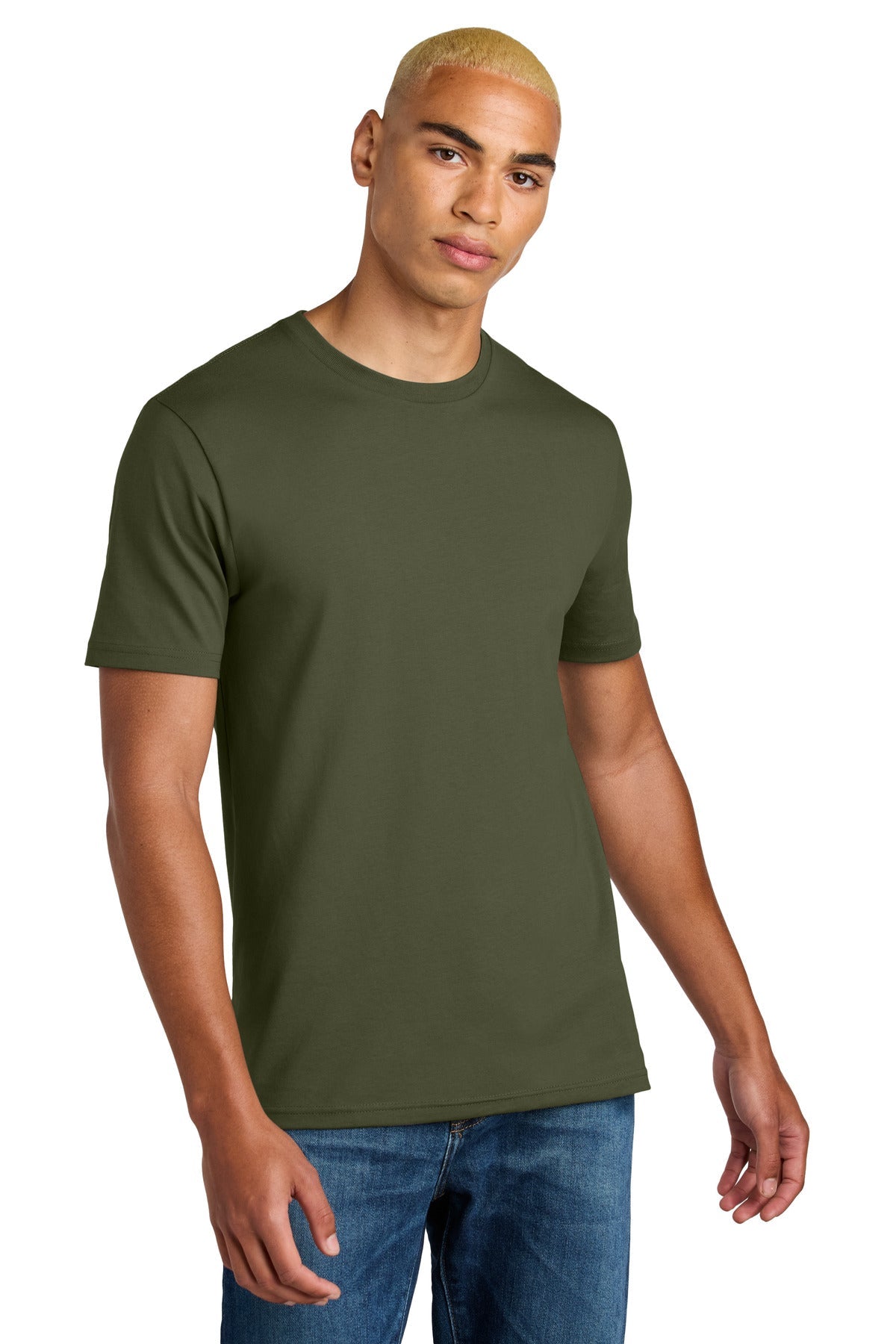 Front View of MilGreen District Perfect Weight Icon Tee DT106