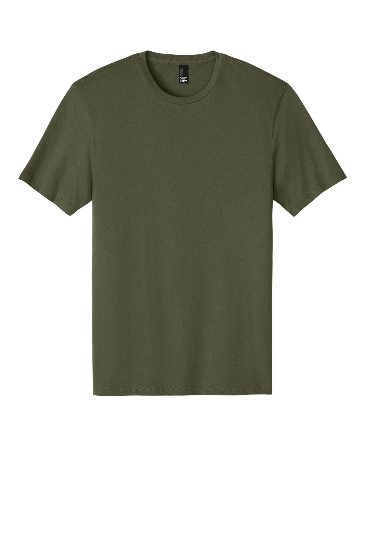 Front View of MilGreen District Perfect Weight Tee. DT104