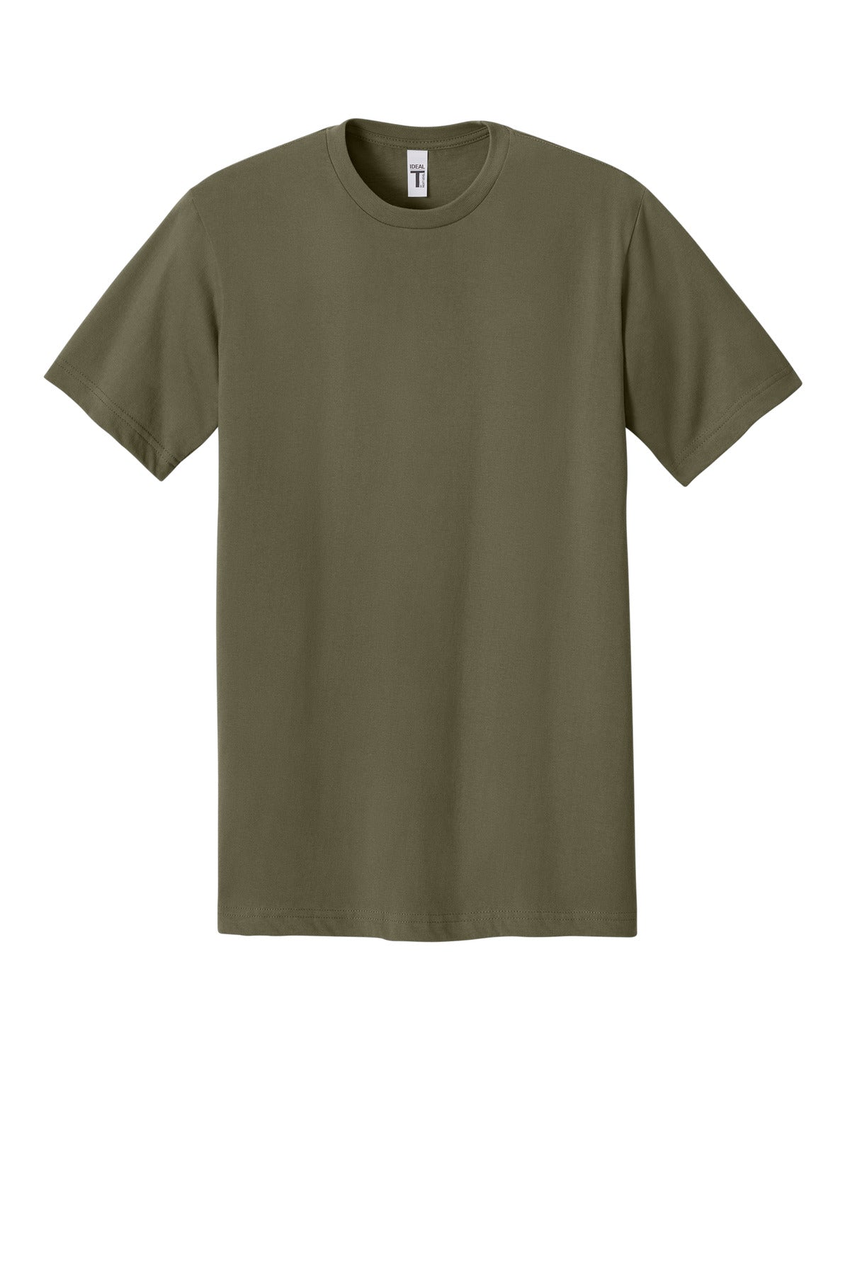 Front View of MilGreen Next Level Apparel Ideal Jersey Tee NL1810