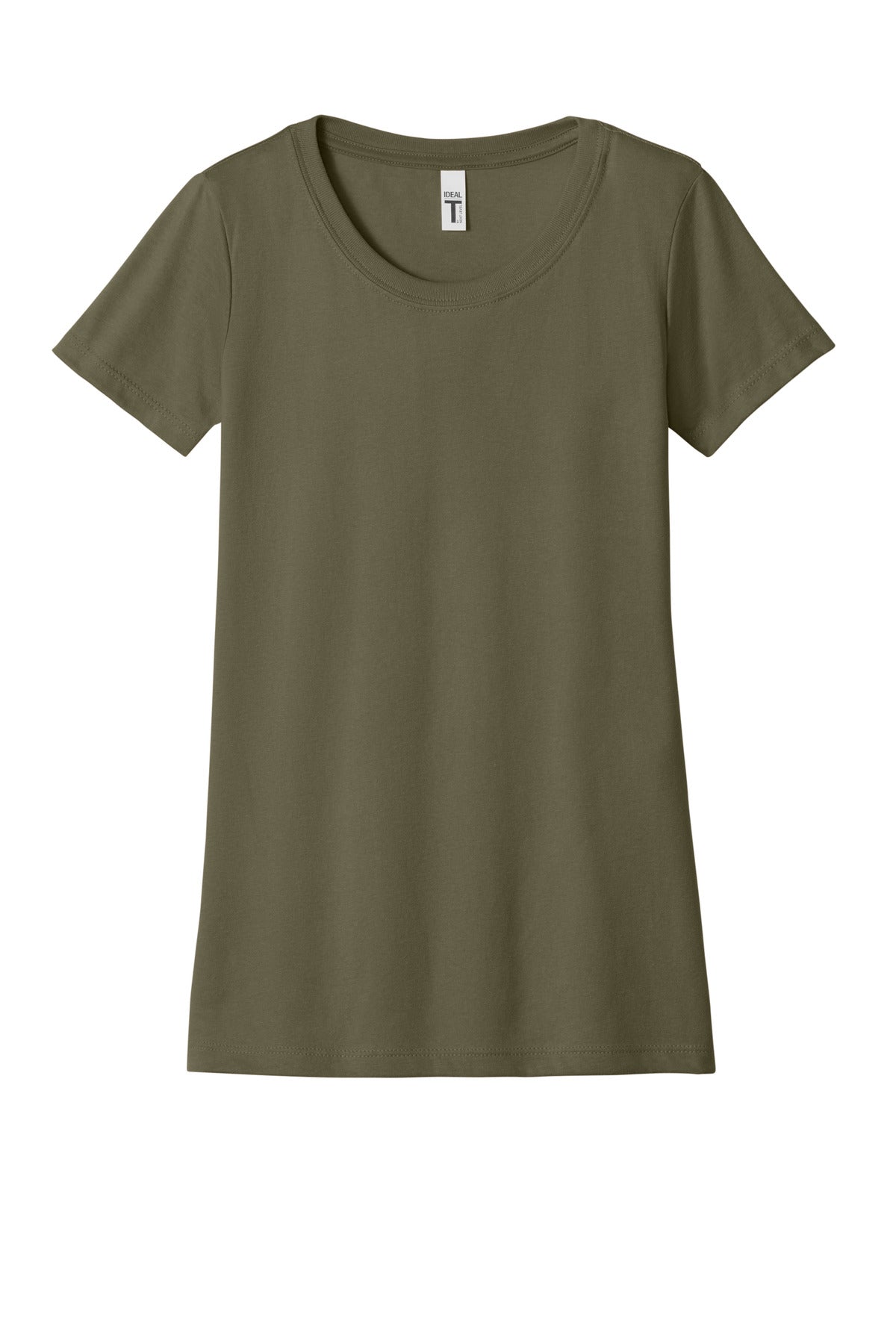 Front View of MilGreen Next Level Apparel Women's Ideal Tee NL1510