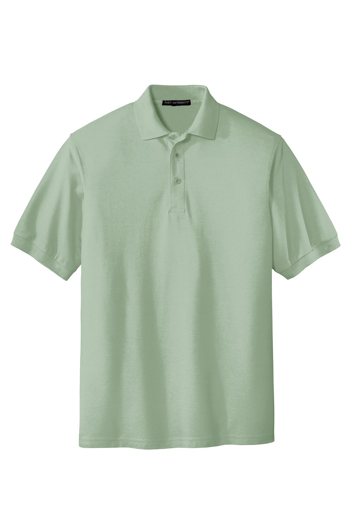 Front View of Mint Green Port Authority Extended Size Silk Touch Polo K500ES