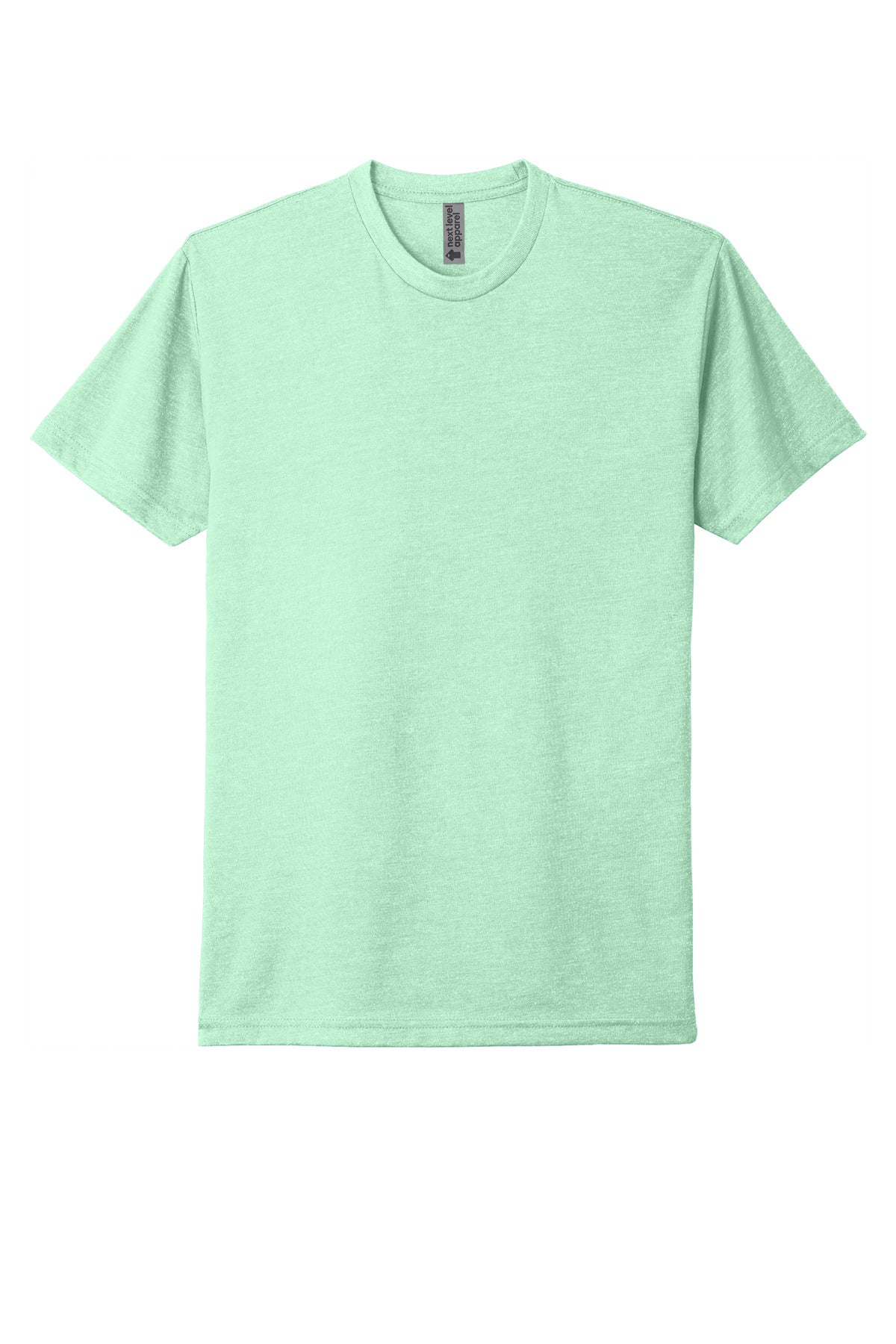Front View of Mint Next Level Apparel Adult CVC Tee. NL6210