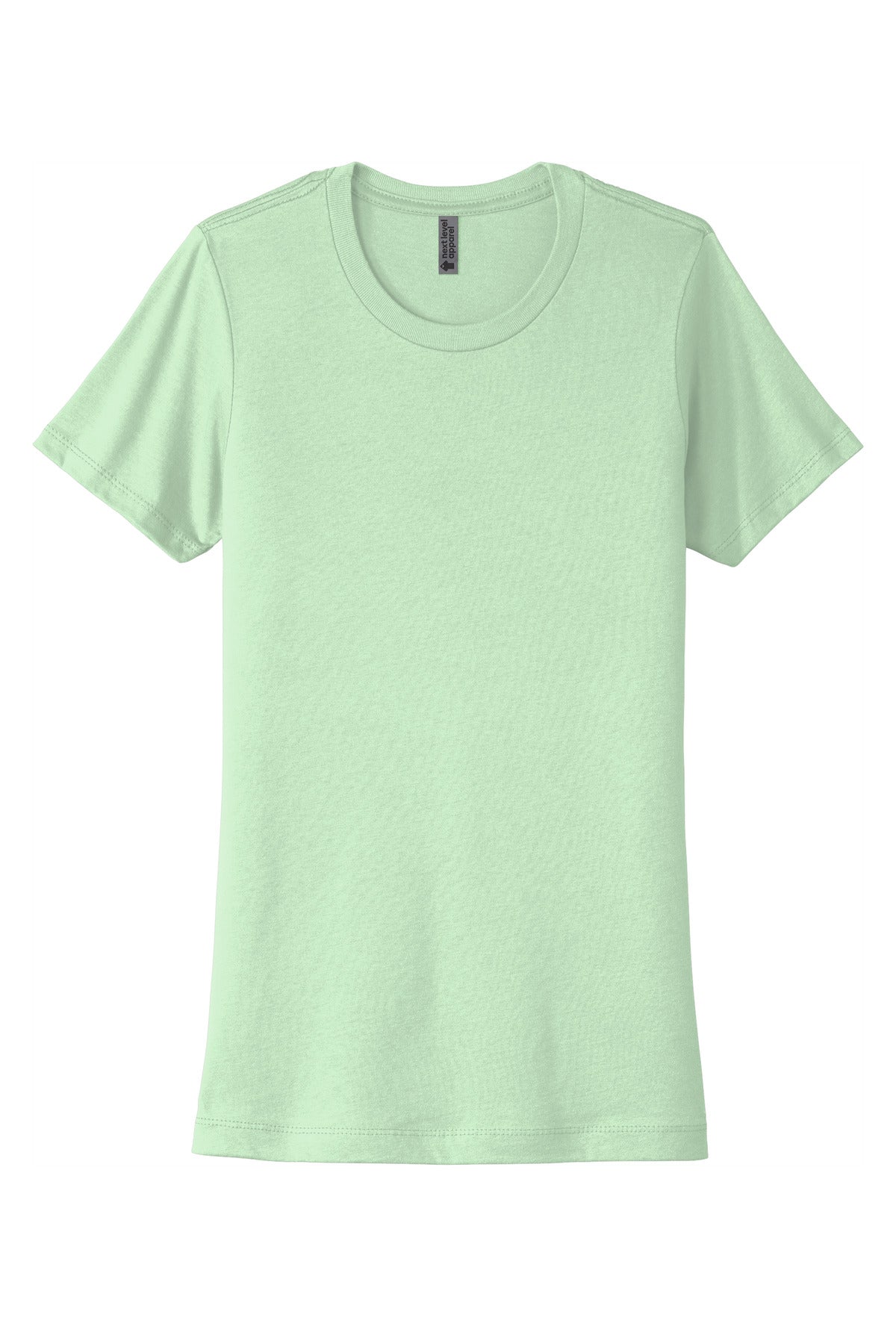 Front View of Mint Next Level Apparel Women's Cotton Tee. NL3900