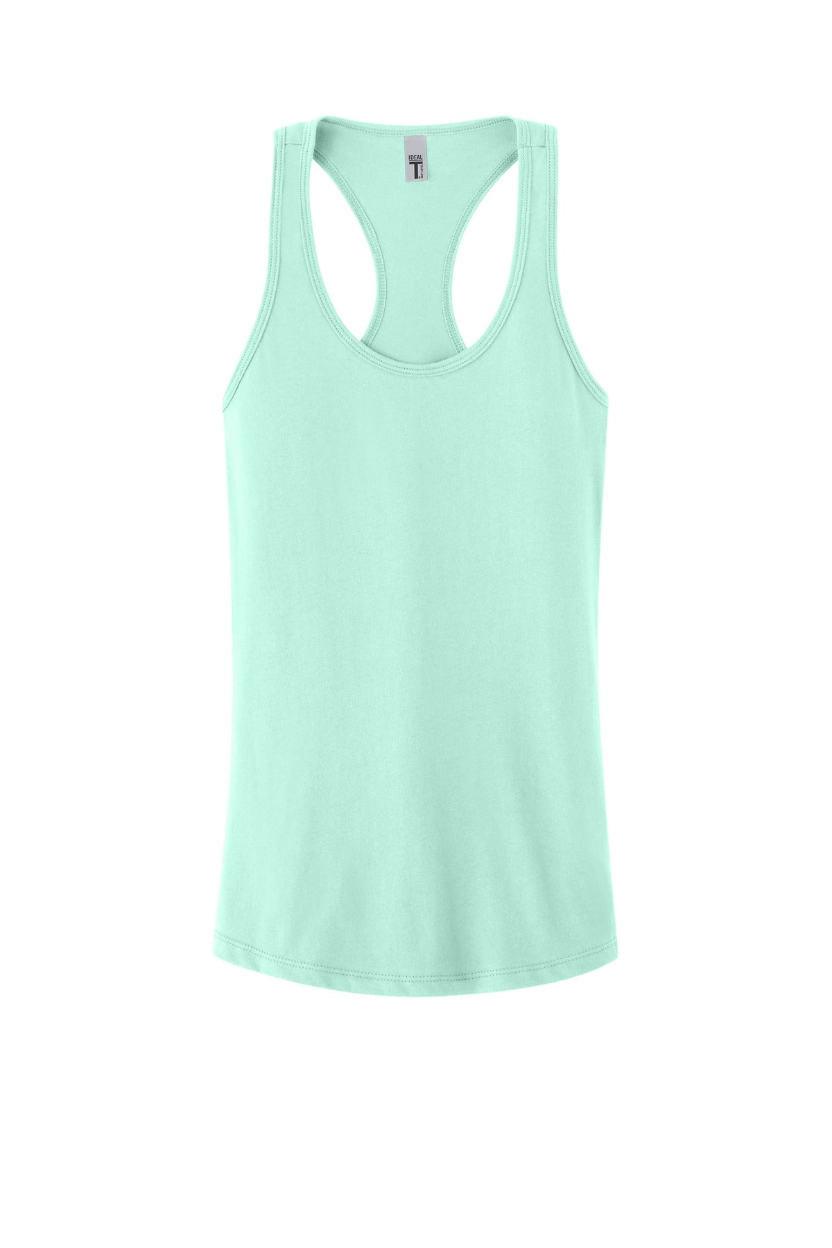 Front View of Mint Next Level Apparel Women's Ideal Racerback Tank NL1533