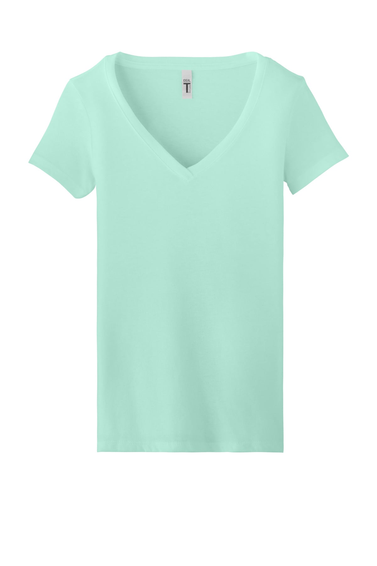 Front View of Mint Next Level Apparel Women's Ideal V-Neck Tee NL1540