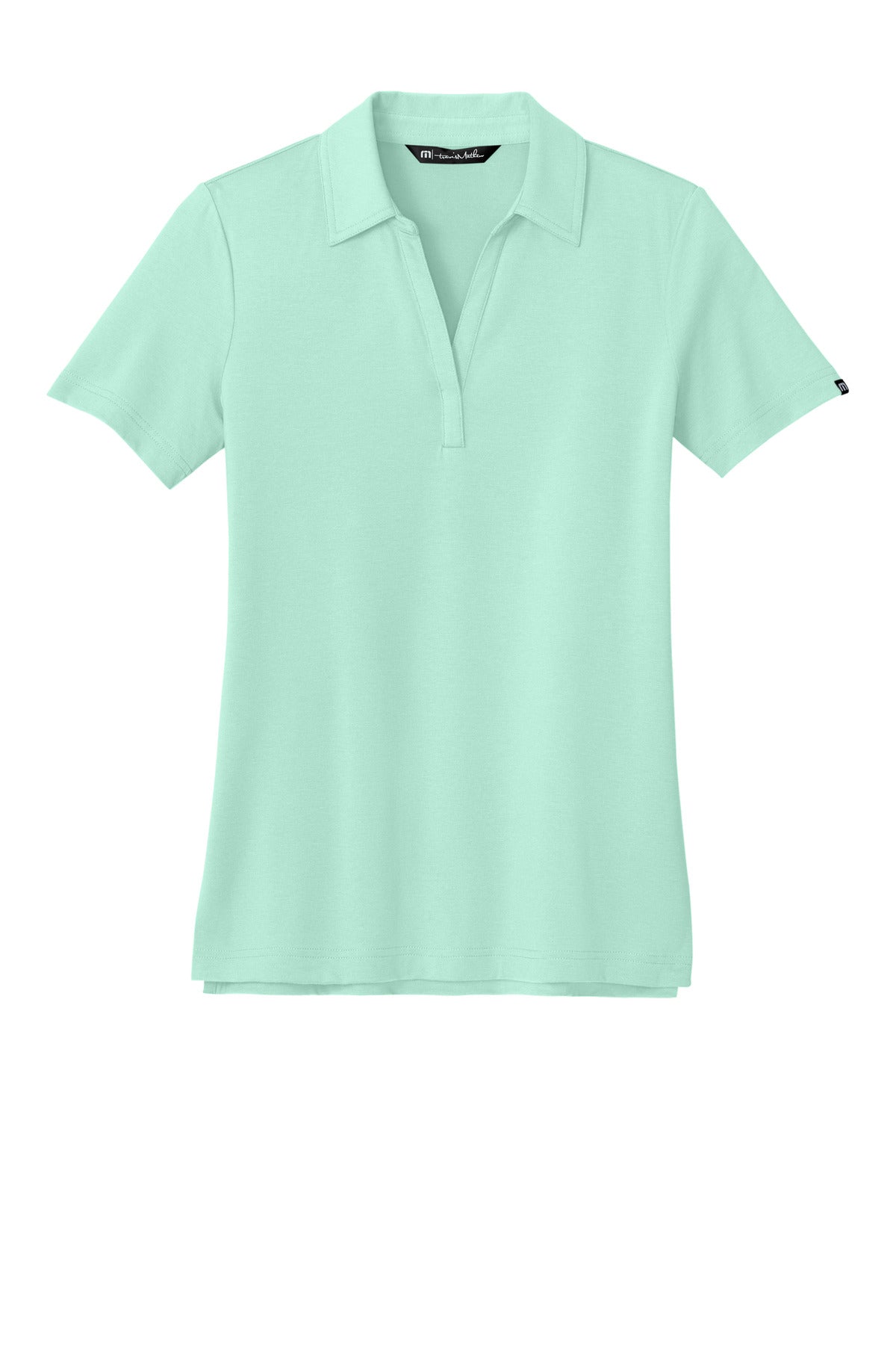 Front View of Mint TravisMathew Women's Glenview Solid Polo TM1LF071