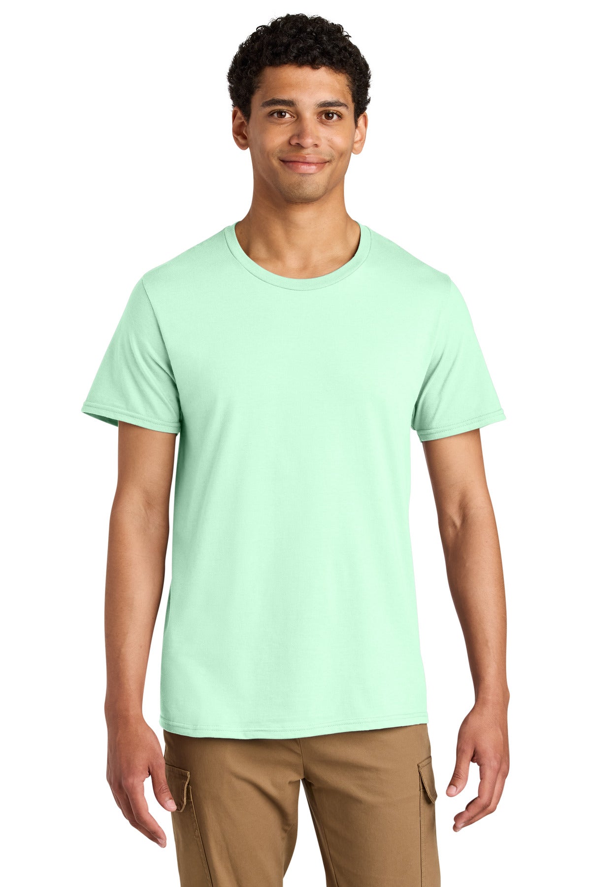 Front View of MintToBe Jerzees Unisex Premium Combed Ring Spun Cotton Tee 570M
