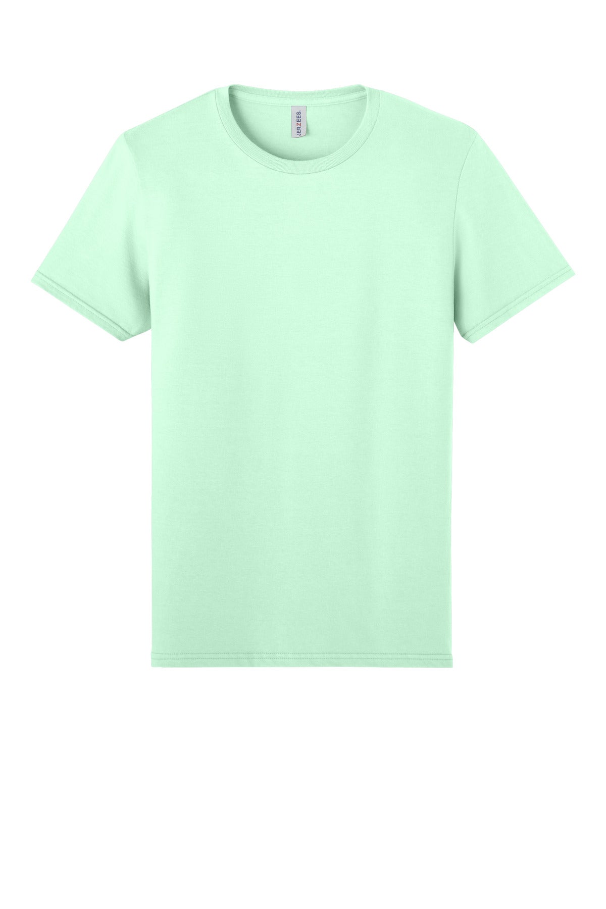 Front View of MintToBe Jerzees Unisex Premium Combed Ring Spun Cotton Tee 570M