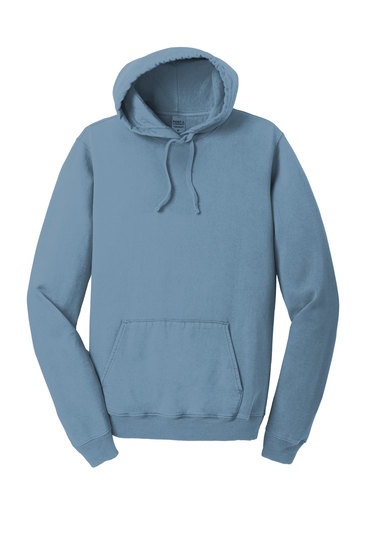 Front View of Mist Port & Co Beach Wash Garment-Dyed Pullover Hooded Sweatshirt. PC098H