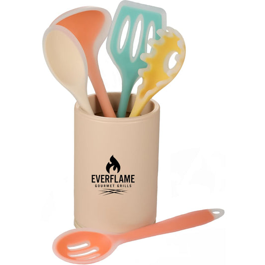 Front View of Multi Silicone Cooking Utensil Set