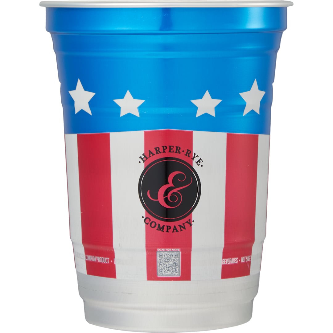Front View of Multi Top Cup America 250th Aluminum Cup 16oz