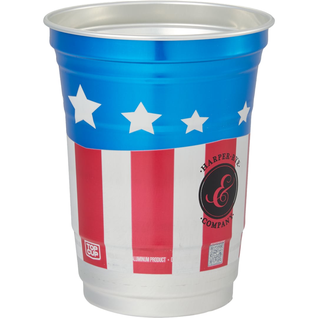 Front View of Multi Top Cup America 250th Aluminum Cup 16oz