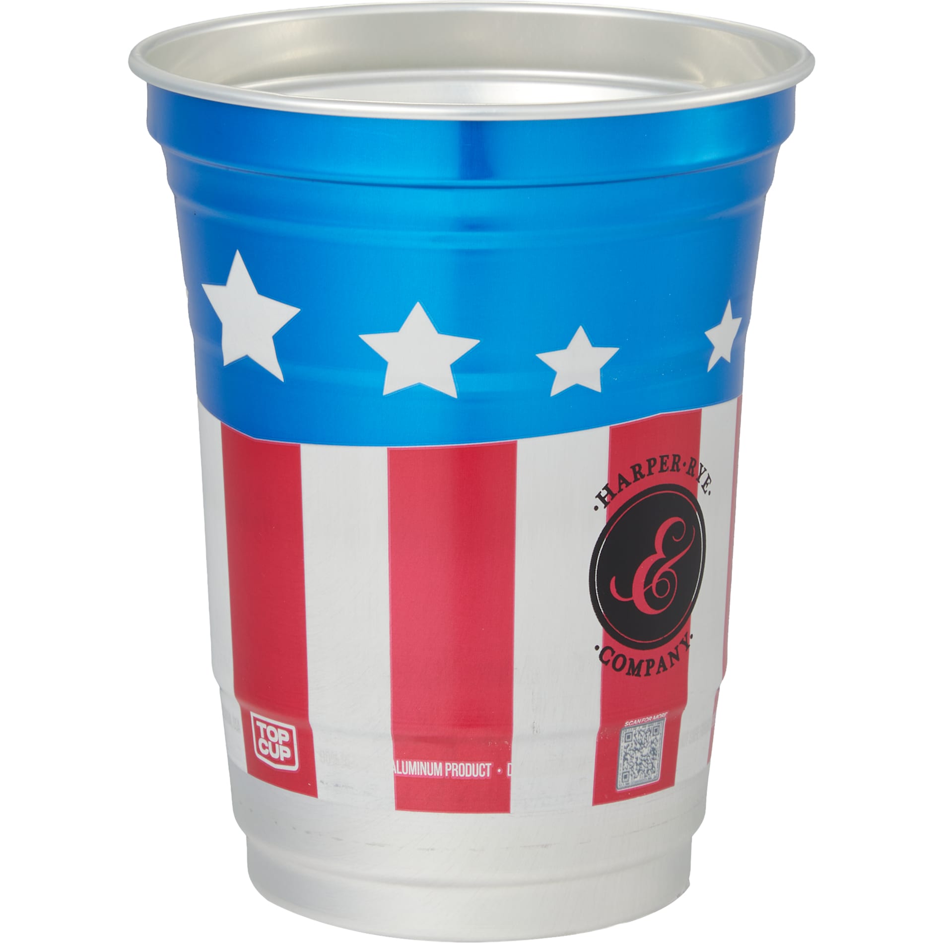 Front View of Multi Top Cup America 250th Aluminum Cup 16oz