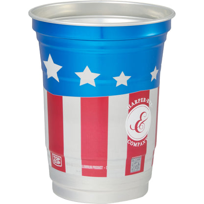 Front View of Multi Top Cup America 250th Aluminum Cup 16oz