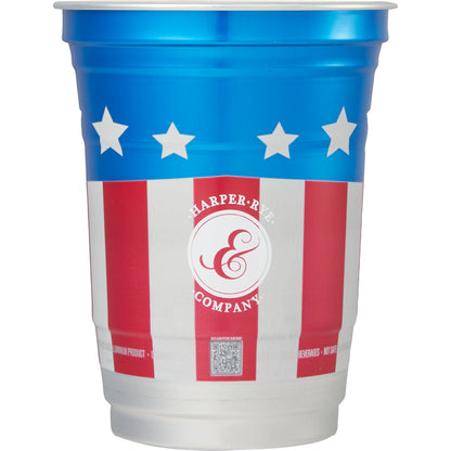 Front View of Multi Top Cup America 250th Aluminum Cup 16oz