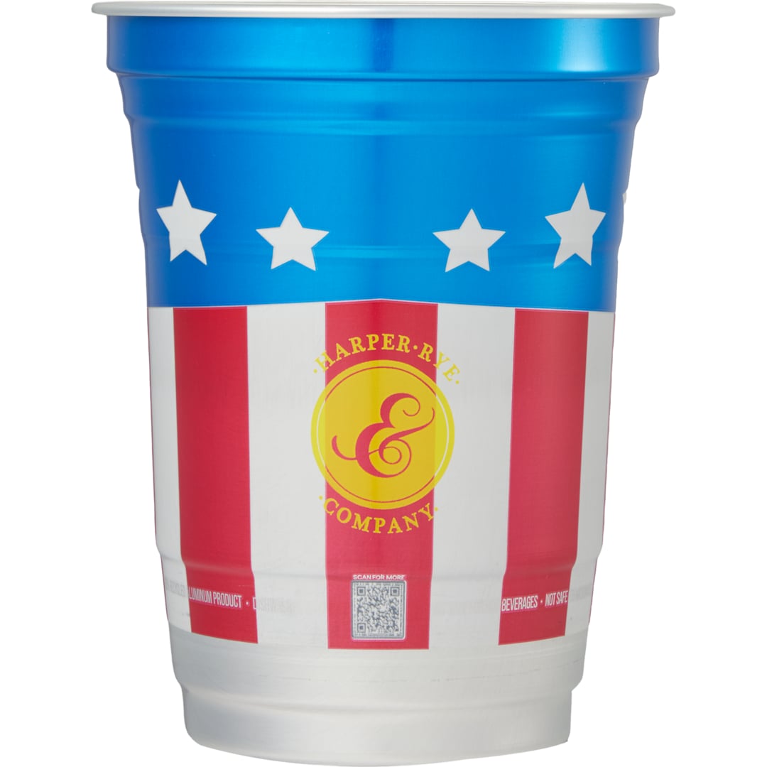 Front View of Multi Top Cup America 250th Aluminum Cup 16oz