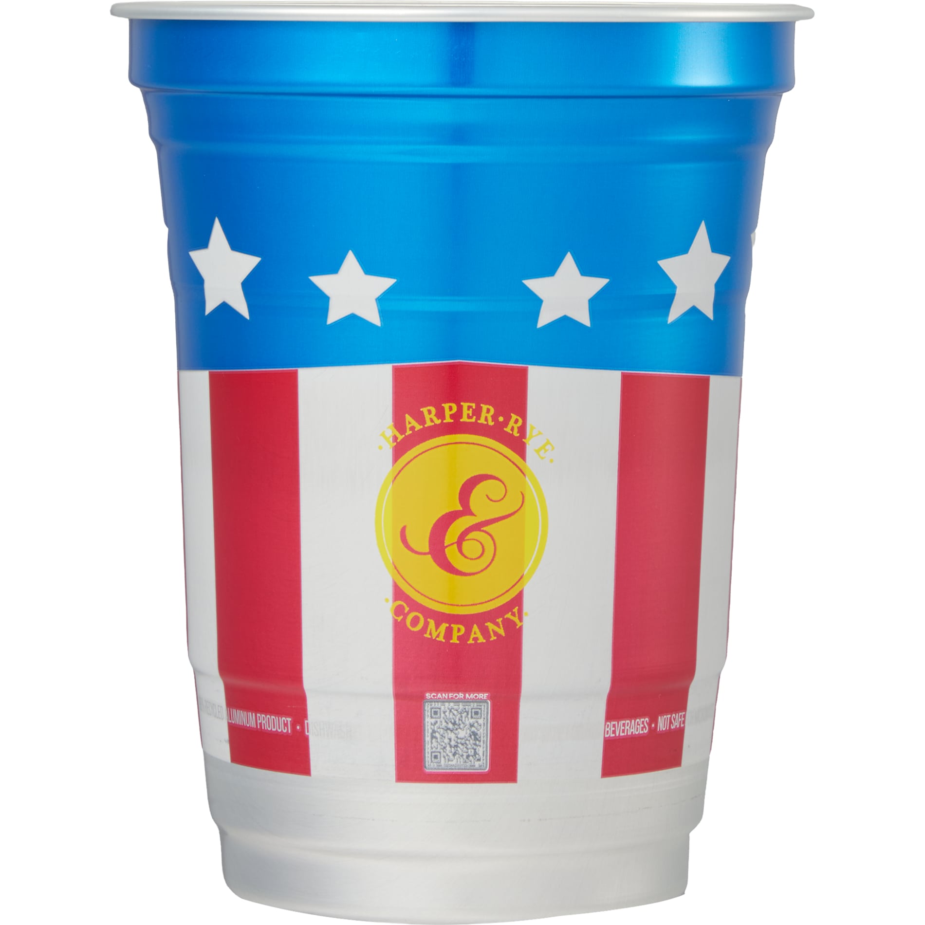 Front View of Multi Top Cup America 250th Aluminum Cup 16oz