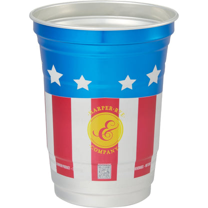 Front View of Multi Top Cup America 250th Aluminum Cup 16oz