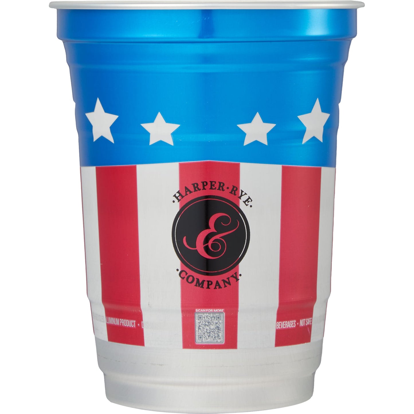 Front View of Multi Top Cup America 250th Aluminum Cup 16oz