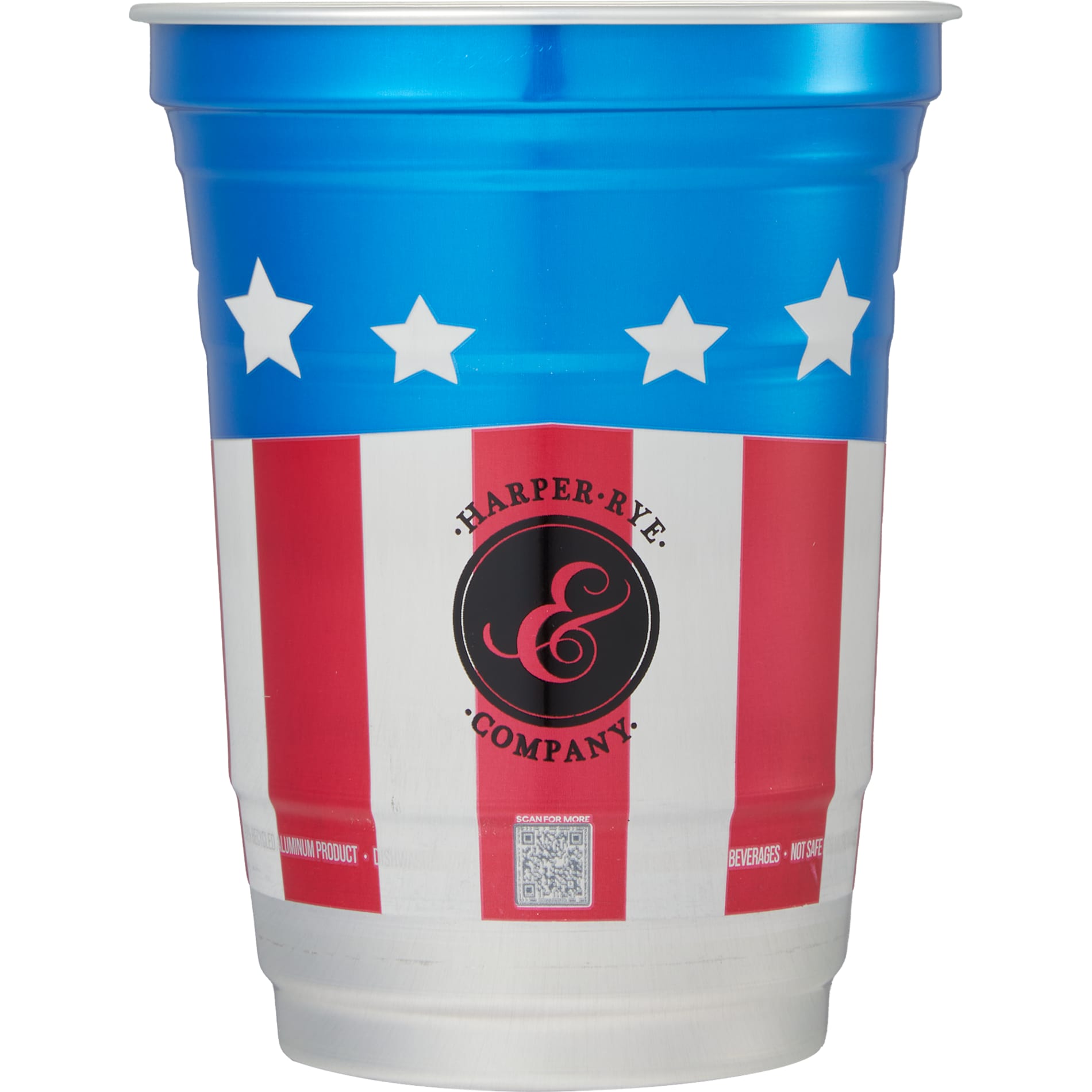 Front View of Multi Top Cup America 250th Aluminum Cup 16oz