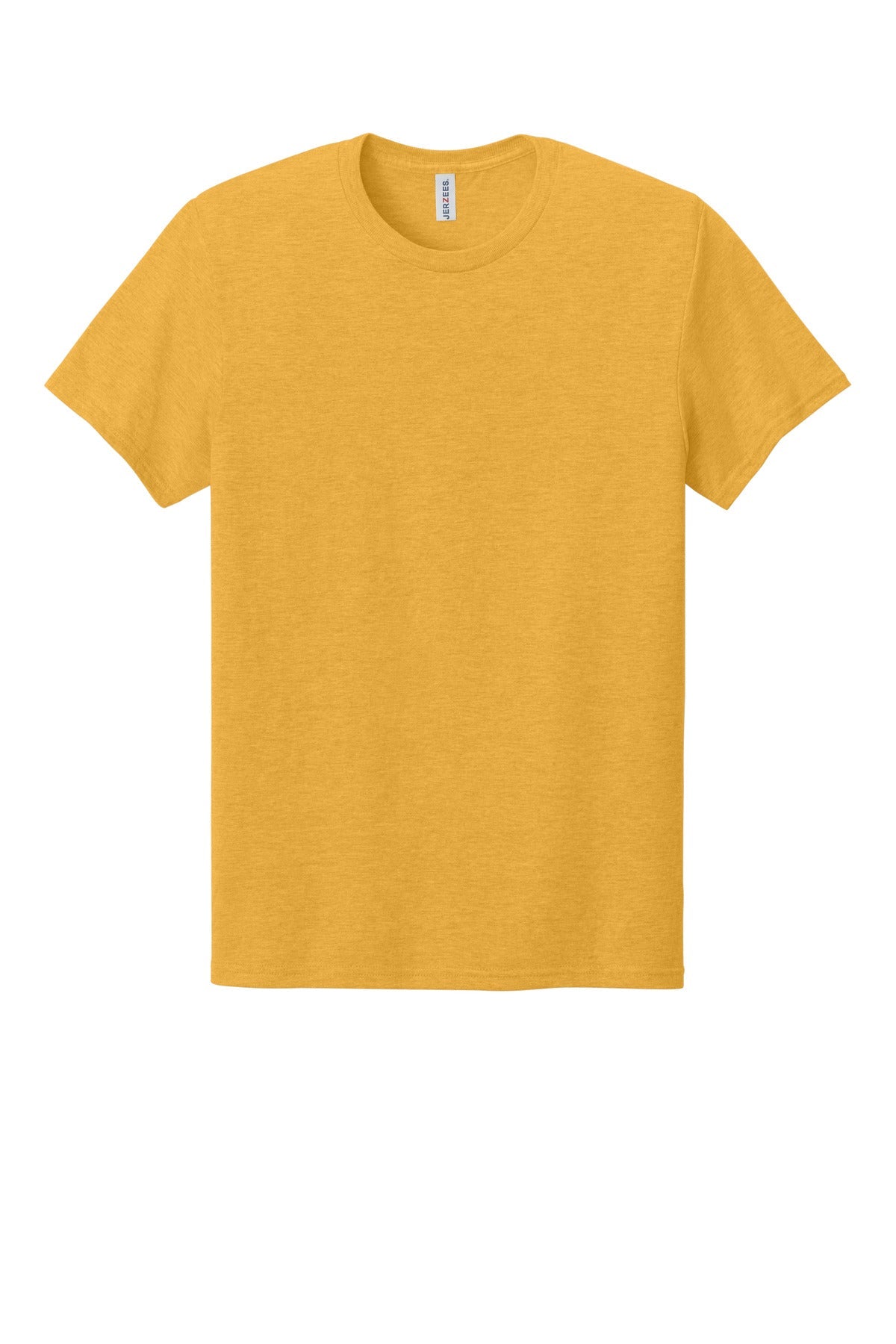 Front View of MustardHtr Jerzees Premium Blend Ring Spun T-Shirt 560M