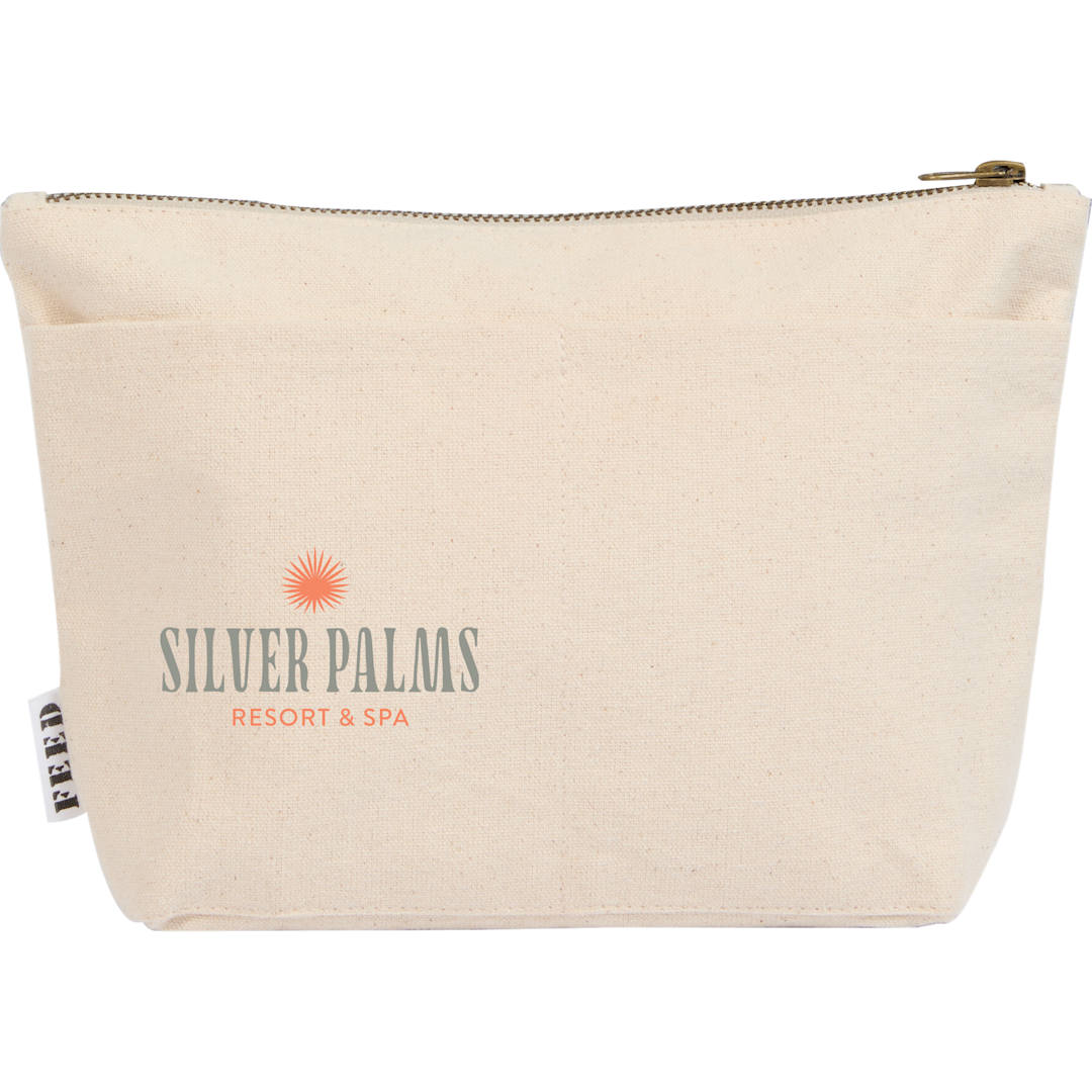 Front View of Natural FEED Organic Cotton Pouch