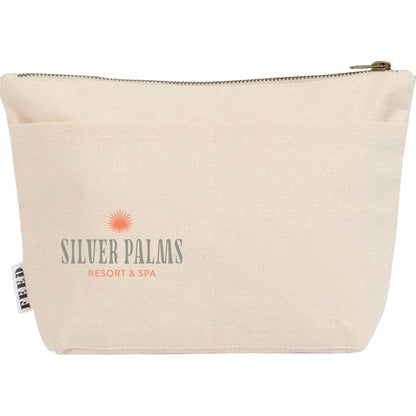Front View of Natural FEED Organic Cotton Pouch
