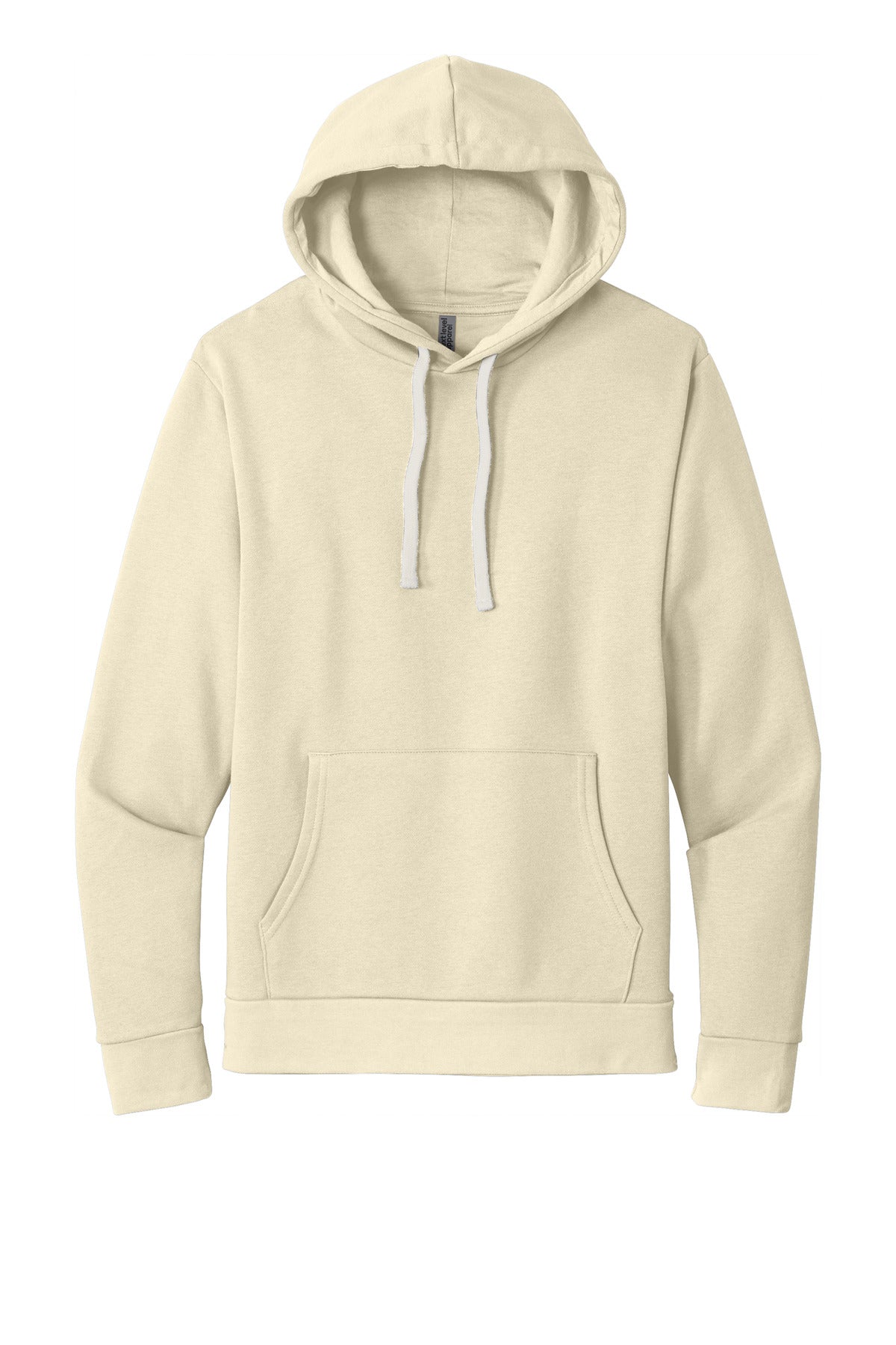Front View of Natural Next Level Apparel Adult Santa Barbara Pullover Hoodie. NL9303