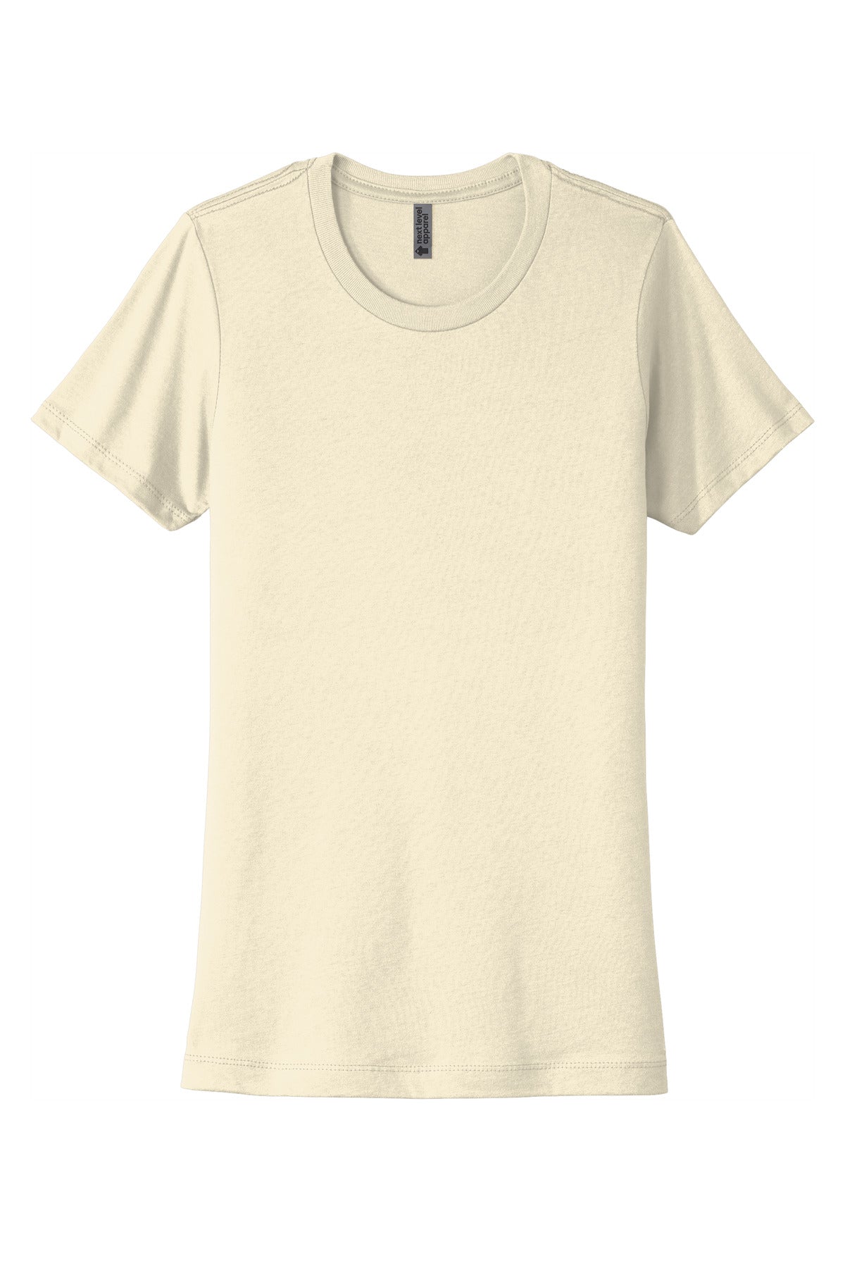 Front View of Natural Next Level Apparel Women's Cotton Tee. NL3900