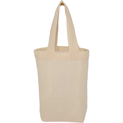 Front View of Natural Organic 4oz Cotton Mini Tote plain