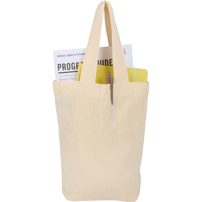Front View of Natural Organic 4oz Cotton Mini Tote plain