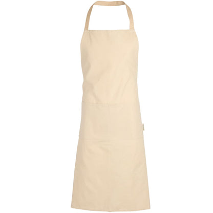 Front View of Natural Recycled Cotton Apron plain
