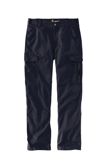 Front View of Navy Carhartt Rugged Flex Rigby Cargo Pant CT103574