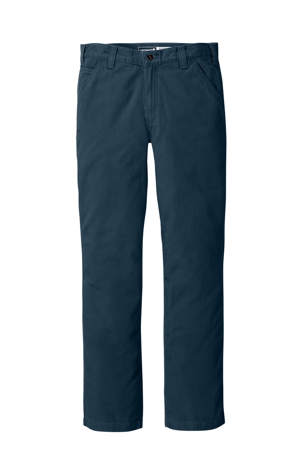Front View of Navy Carhartt Rugged Flex Rigby Pant CT102291