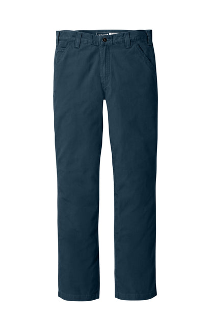 Front View of Navy Carhartt Rugged Flex Rigby Pant CT102291