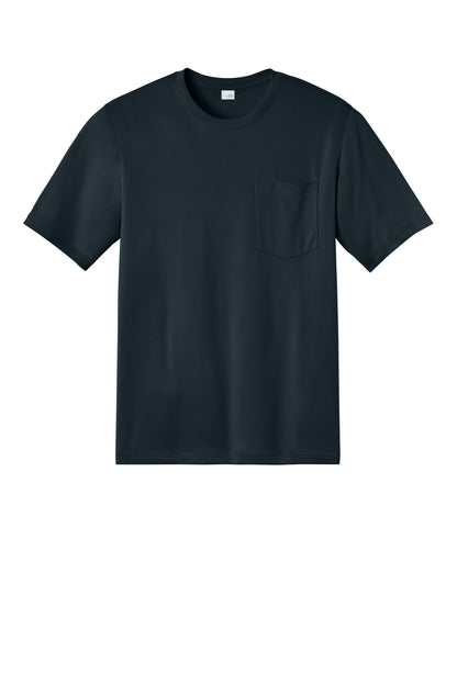 Front View of Navy CornerStone Workwear Pro Short Sleeve Pocket Tee CS440P