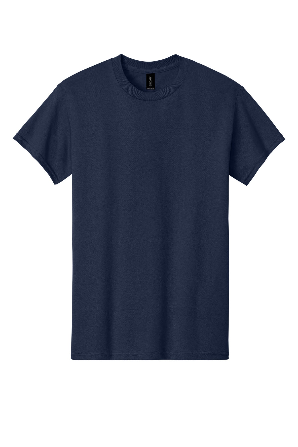 Front View of Navy Gildan - Heavy Cotton 100% Cotton T-Shirt. 5000