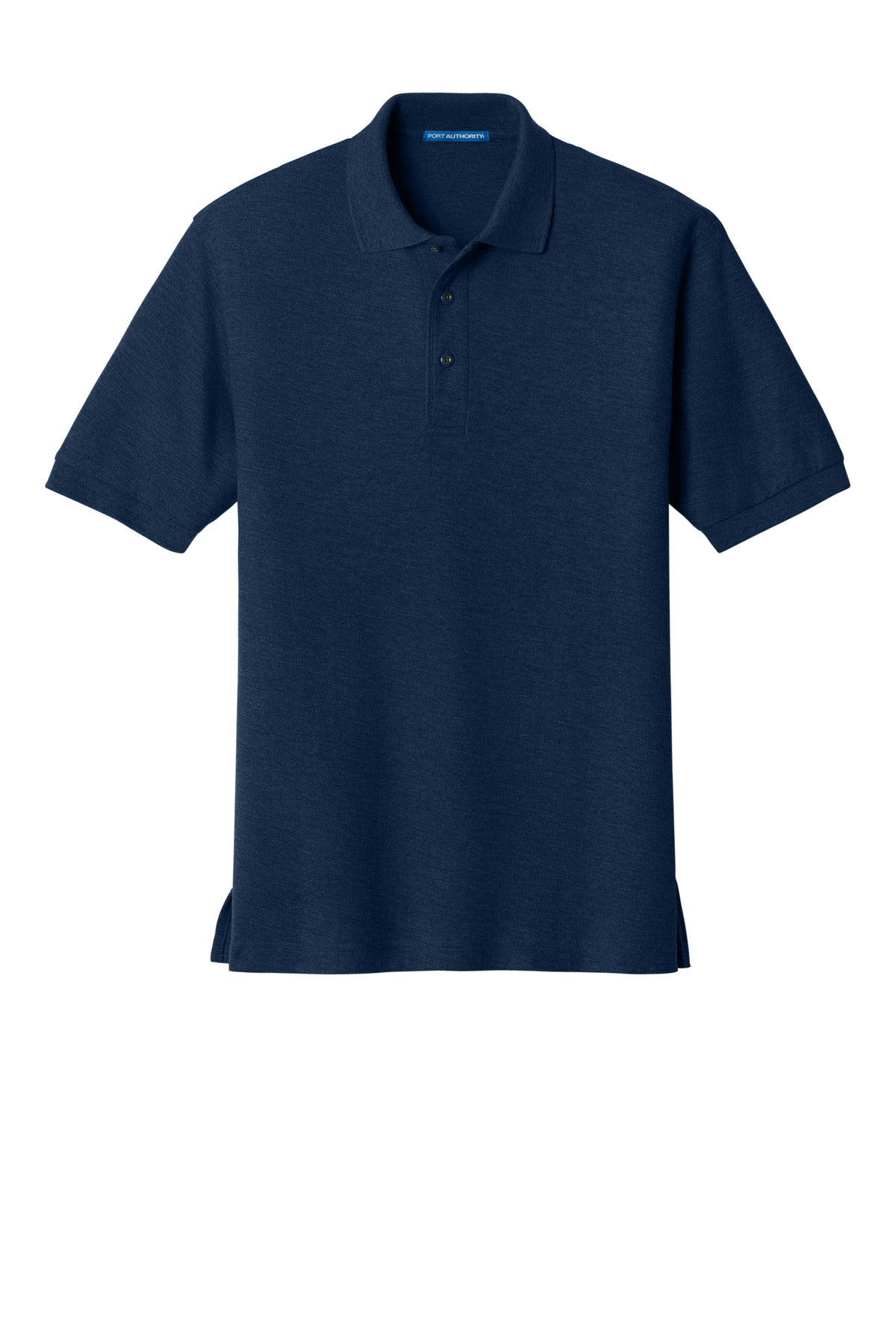 Front View of Navy Port Authority Extended Size Silk Touch Polo K500ES