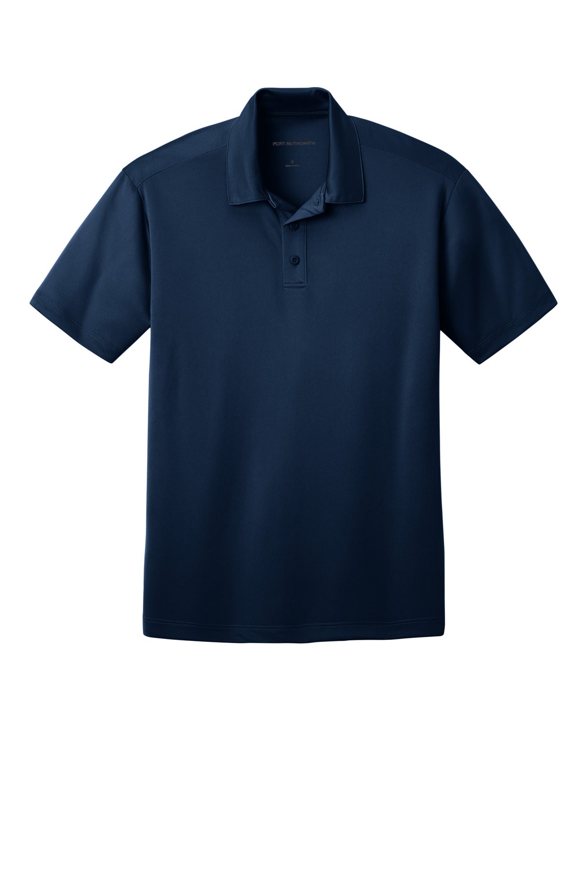 Front View of Navy Port Authority Silk Touch Performance Polo. K540