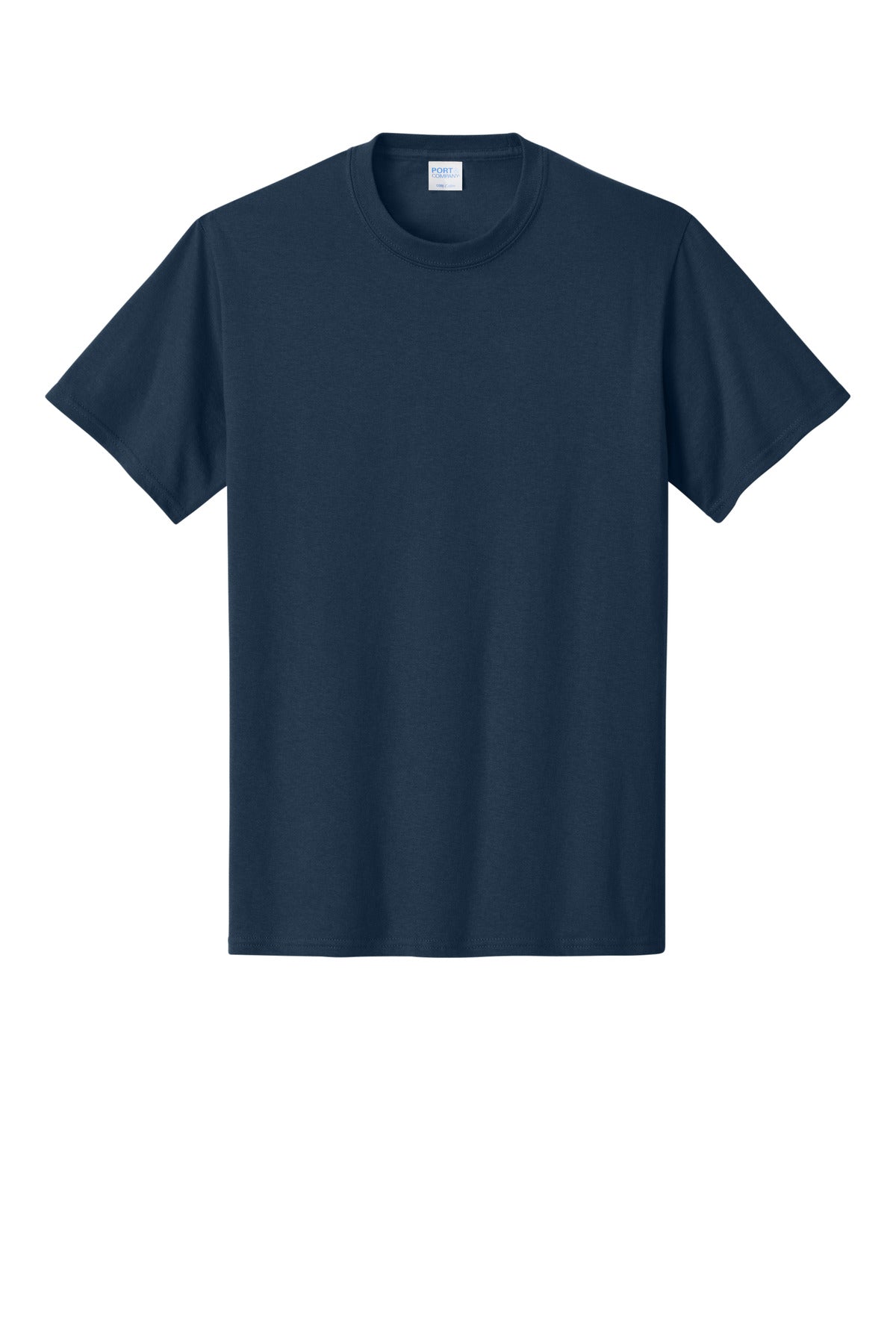 Front View of Navy Port & Co Tall Core Cotton Tee PC54T