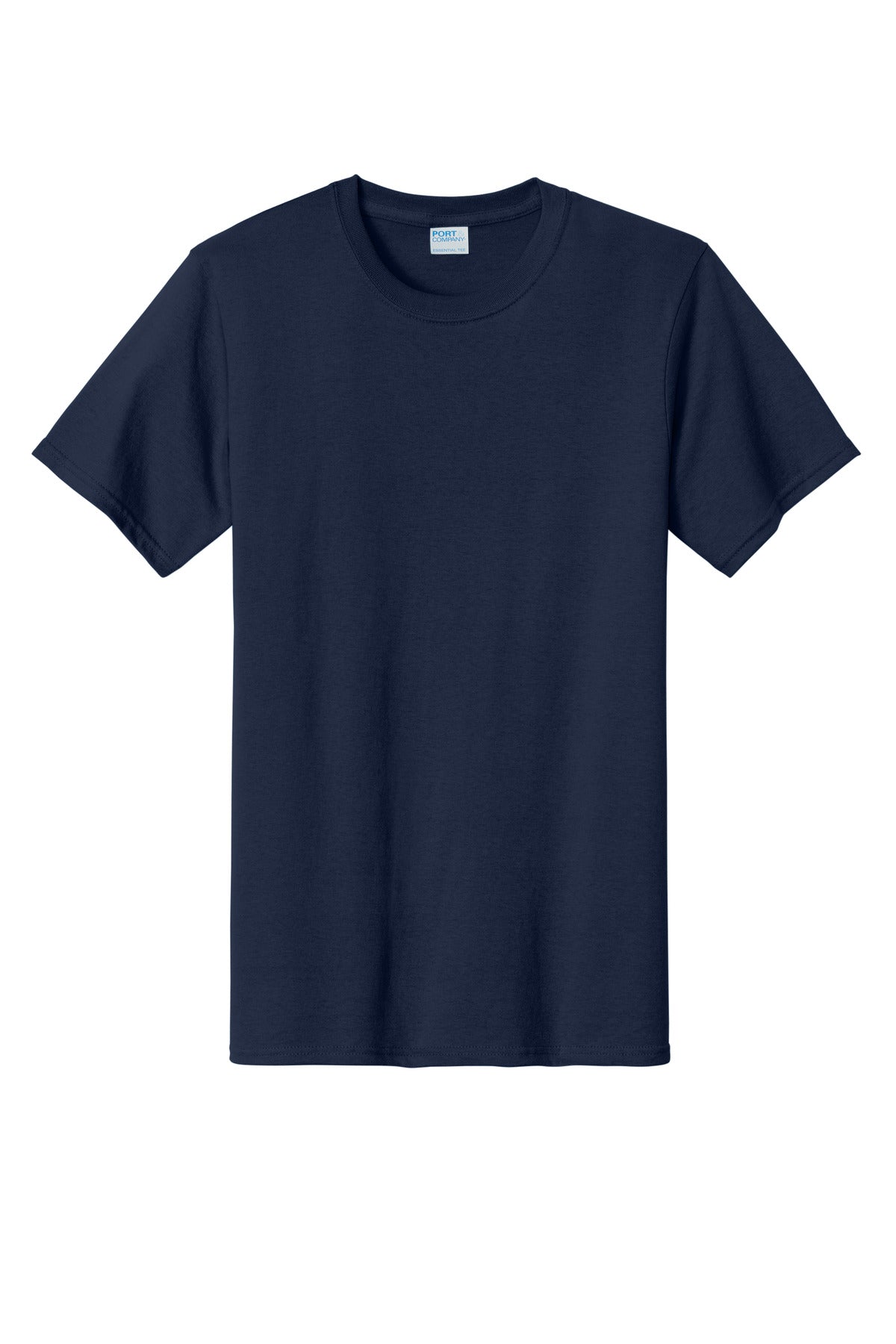 Front View of Navy Port & Co Tall Essential Tee. PC61T