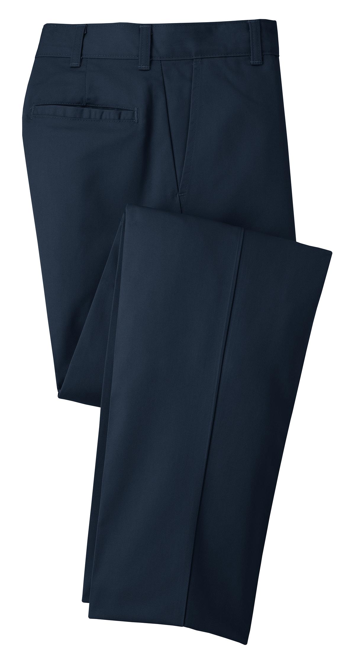 Front View of Navy Red Kap Industrial Work Pant. PT20