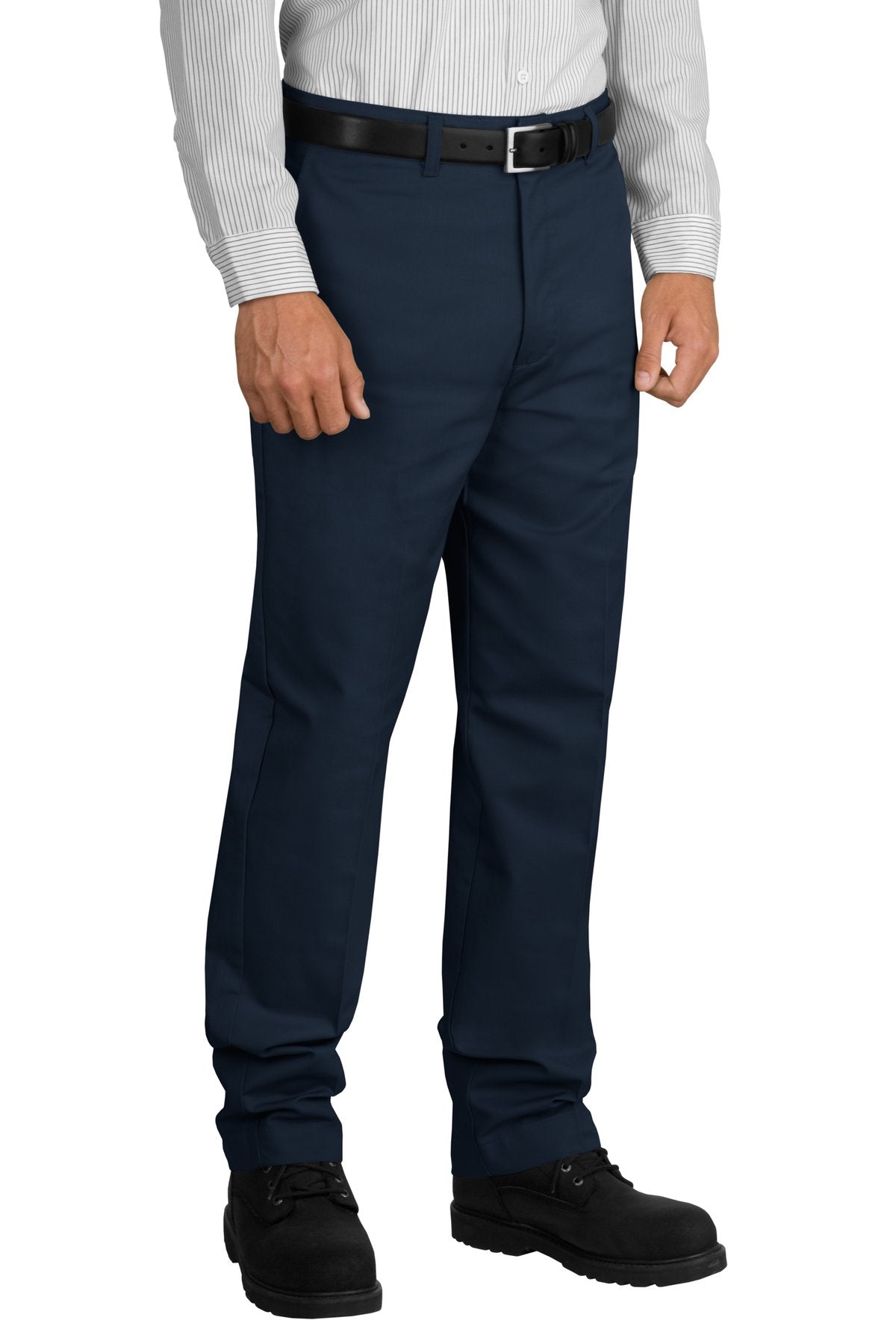 Front View of Navy Red Kap Industrial Work Pant. PT20
