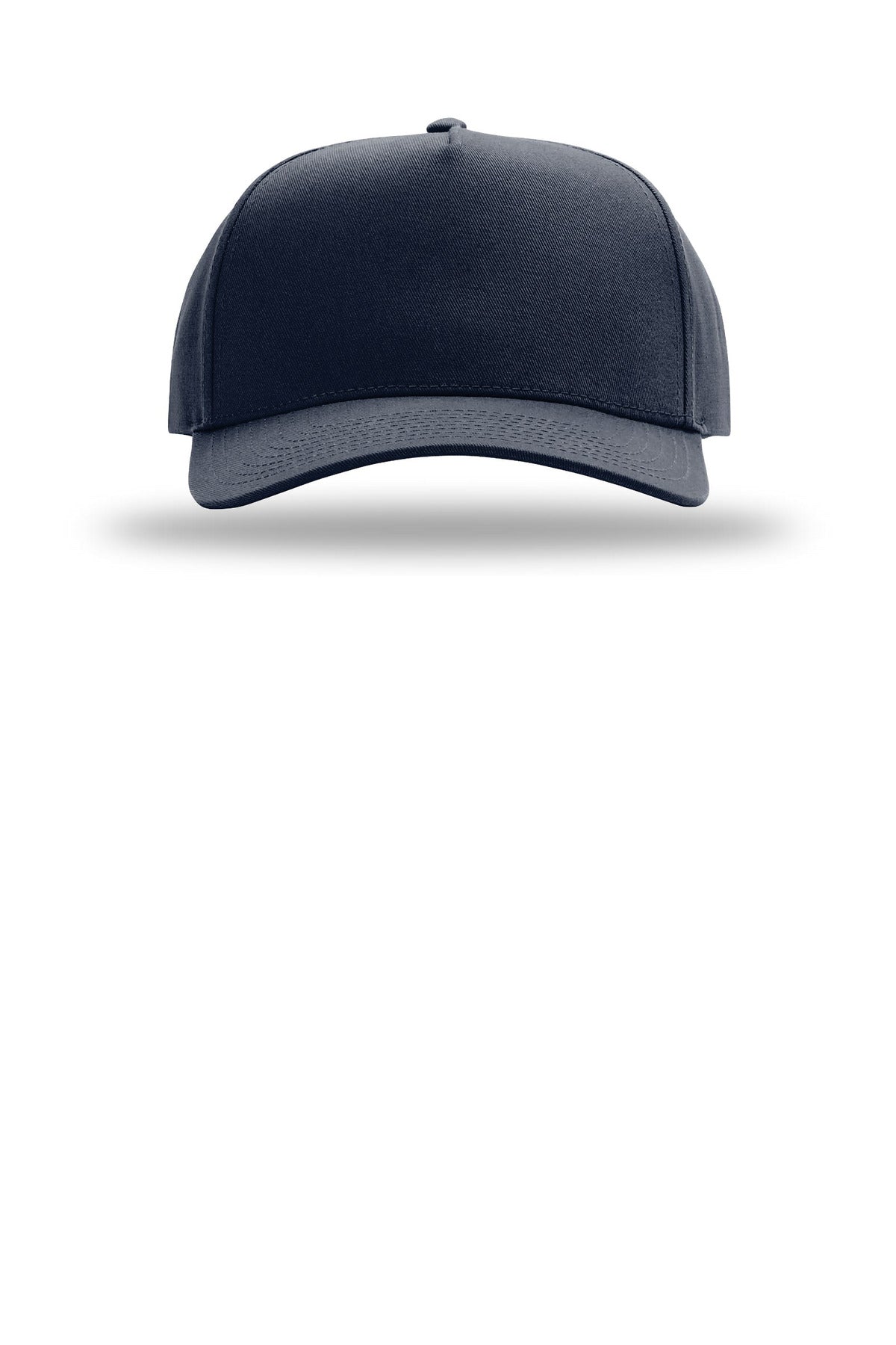 Front View of Navy Richardson Full Fabric 5-Panel Champ 323FPC