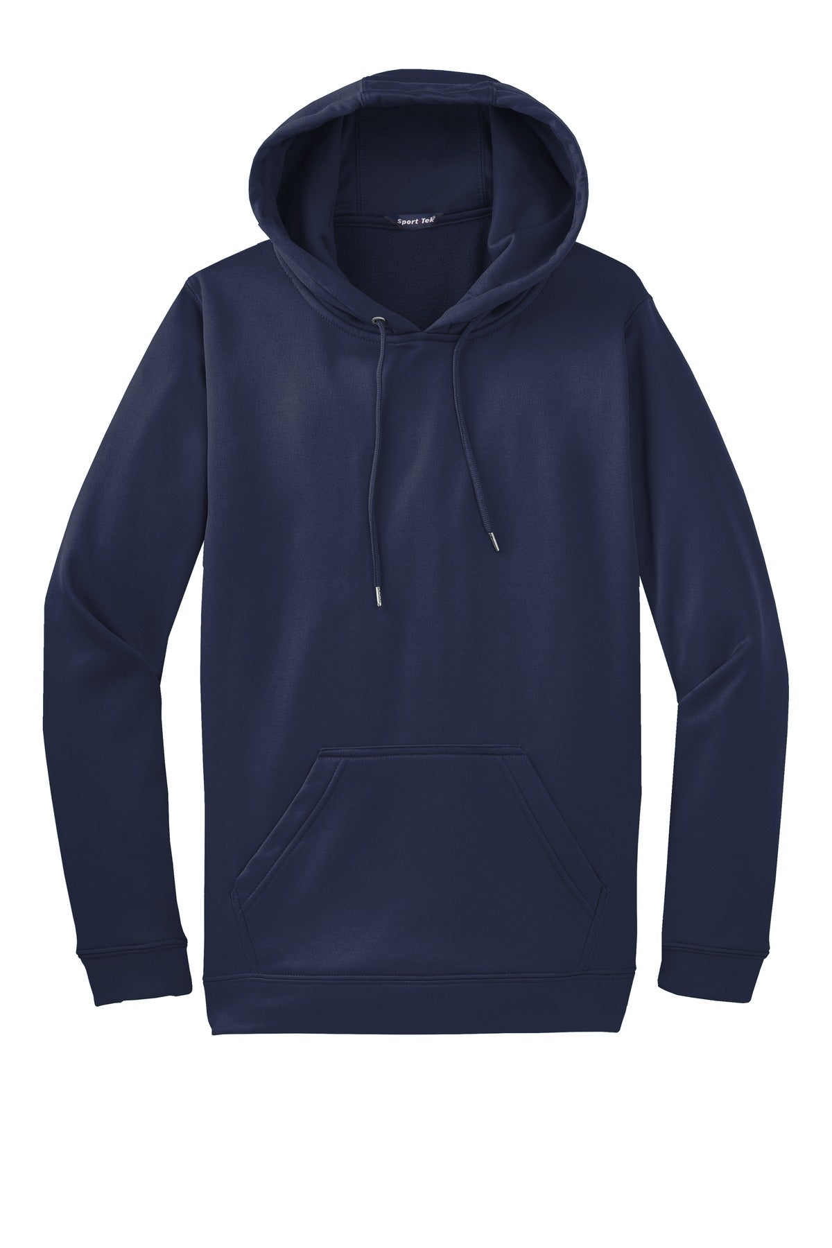 Front View of Navy Sport-Tek Sport-Wick Fleece Hooded Pullover. F244