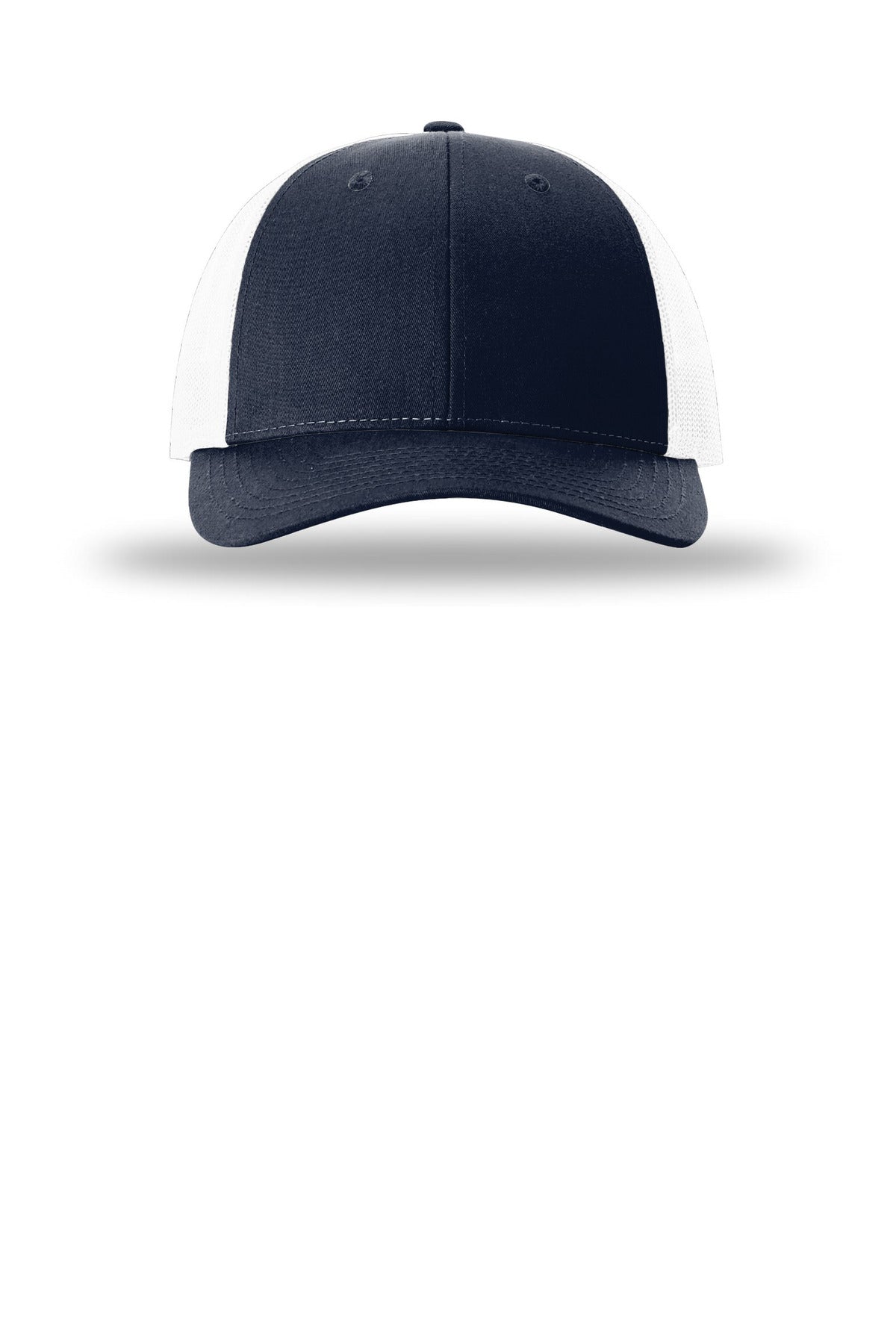 Front View of Navy/White Richardson Low Pro Trucker 115