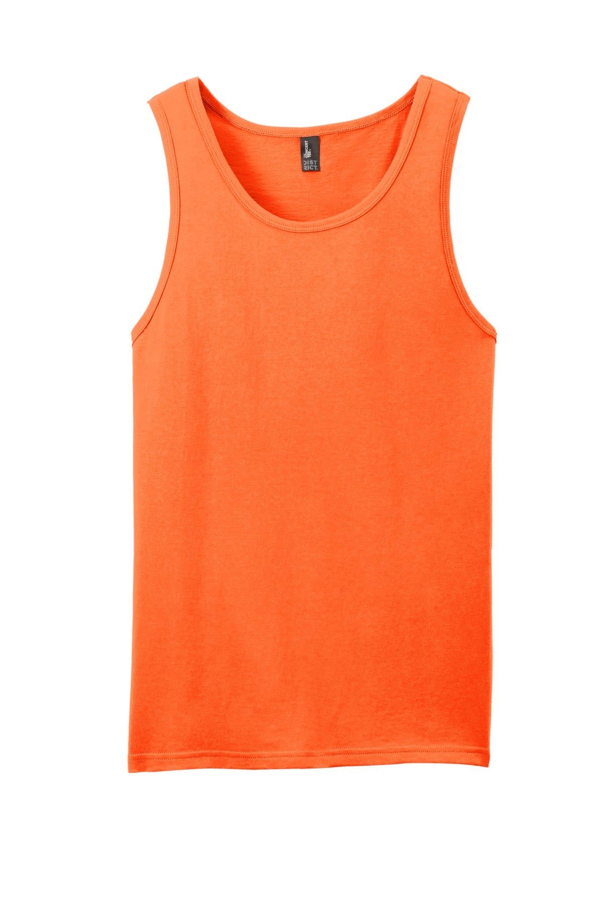 Front View of Neon Orange District The Concert Tank . DT5300