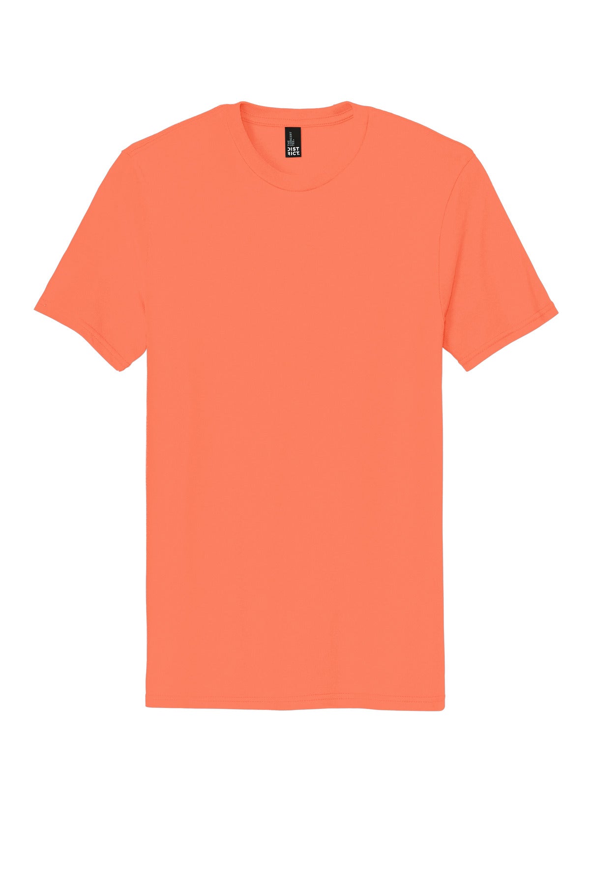 Front View of Neon Orange District The Concert Tee DT5000