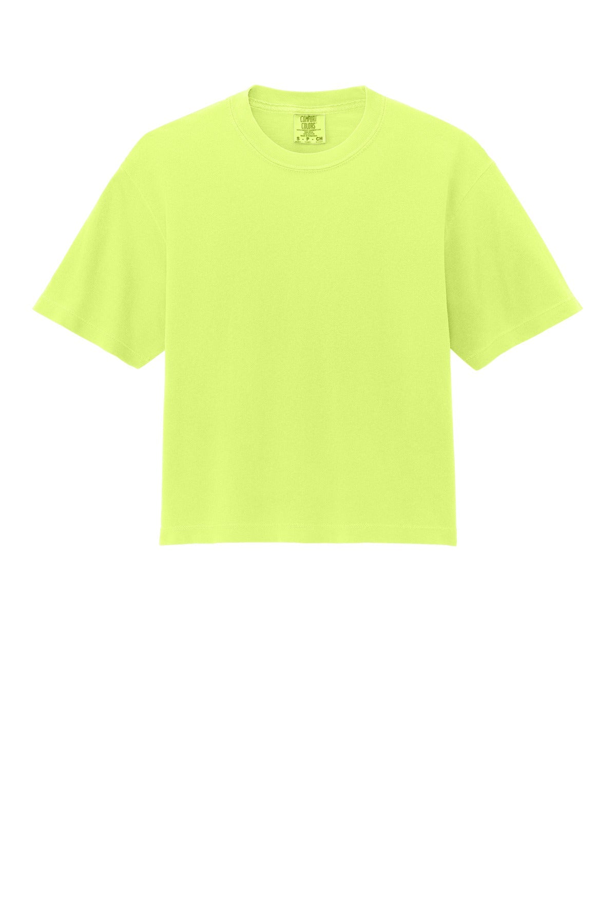 Front View of NeonLemon Comfort Colors Women's Heavyweight Boxy Tee 3023CL