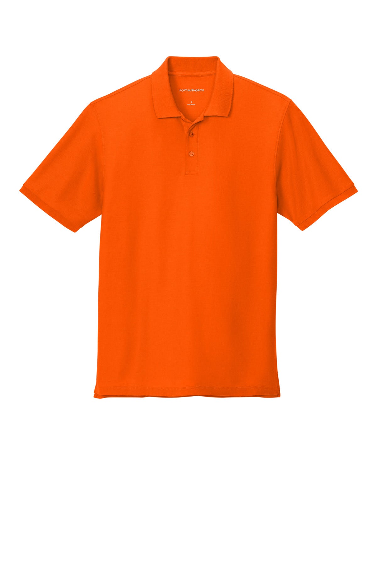 Front View of NeonOrange Port Authority Wearever Signature Pique Polo K200